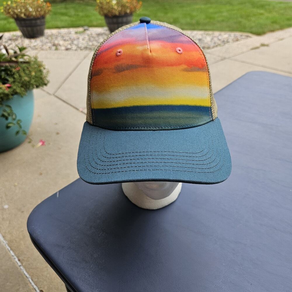 New Locale Outdoor Snapback Cap Meshback Sunset Farm Prairie Country Colorful
